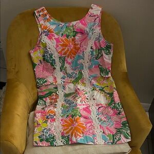Lilly Pulitzer for Target Sleeveless Floral Shift Dress in Pink & Turquoise